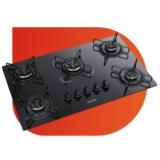 Cooktop Itatiaia Essencial 5 Bocas Mesa Vidro Preto Bivolt