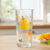 Jogo de Copos de Vidro Long Drink Flores Multiuso Orange 6 Peças 255ml Ruvolo