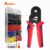 AUXOM Kit Completo Alicate Eletricista Profissional – Crimpador com 1800 Terminais e Ilhós