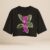 Blusa Cropped Feminino Oversized Estiloso Moda Estampa Verão Preto