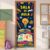 Capa De Porta Escolar Sala De Aula Decoração Em Tecido Com Elástico 0,85×2,10m