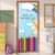 Capa de Porta Volta ás Aulas Escolar Infantil Decoração Sublimado Em Tecido 0,85×2,10m