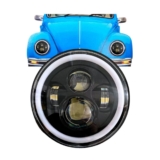 Farol Angel Eyes LED Jeep Troller Fusca Kombi Defender