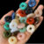 Contas Entremeios pneu em Resina marmorizado 21*8*5mm
