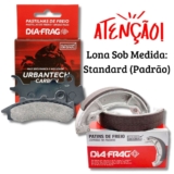 Pastilha e Lona Cg 160 Fan Cg 160 Titan Combi Brake 2018 A 2024 (Standard) Diafrag