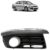 Moldura Grade Milha Jetta 2007 2008 2009 2010 Com Furo Preto