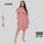 Lovito Vestido Plus Size Curto Decote V Manga Bufante Curta Feminino DRB254BRL283