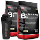 Kit 2x Hipercalórico 6 Six Bulking Protein 6kg + Coqueteleira – Bodybuilders