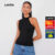 Lovito Regata Feminina Gola Assimétrica Lisa TKB83ED126