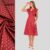 Lovito Vestido Feminino Midi Sem Manga Estampa Bolinhas DRB407BRL436