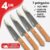 Facas Inox 7”  Cozinha e Churrasco  Cabo de Madeira