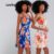 Lovito Camisola Curta Decote V com Alças Finas e Estampa Floral DRB593BRL623