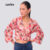 Lovito Bossa | Blusa Feminina Manga Longa Estampada decote V BLB479BRL509