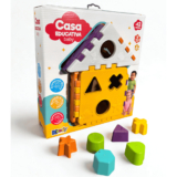 Casa Educativa Baby 9 Peças + 6 Formas | Brinquedo Educativo de Encaixe | +12 Meses | Kendy | QUEEN SHOP