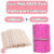 Kit LIXA Mini Cor ROSA + PALITOS para CUTICULA para Manicure Pedicure