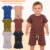 Kit 10 peças de Bebe Menino Estilo Casual Minimalista Monocromático Verão Infantil Menino Casual ou Kit 6 peças