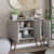 QUEIMA DE ESTOQUE !! Rack Aparador Cantinho Café Retro Pés Estilo Retrô 3 Portas Com Puxador