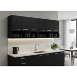 Conjunto 2 Armários Cozinha Aereo Compacto Modular Com Nicho