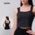 Lovito Top Regata Feminino Cropped com Alça Larga LB1BRL007