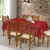 Toalha de Mesa em Renda 4 e 6 Cadeiras Coqueiro Vermelha Decorativa para Cozinha e Sala Elegante