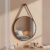 Espelho Moderno Redondo 60cm Adnet Para Banheiro Sala Quarto Com Suporte Parede Moderno Minimalista