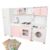 KIT COZINHA INFANTIL COMPLETO COM GELADEIRA E MÁQUINA DE LAVAR EM MADEIRA