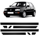 Jogo Friso Lateral Golf GL GLX 4 Portas 1995 1996 1997 1998 Preto