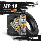 Kit 3 Reparador de Pneus MP10 Veda Furos Instantâneo 400ml Mundial Prime