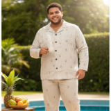 Pijama Masculino Plus Size Manga Longa Tamanho Grande