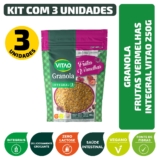 Kit Granola Frutas Vermelhas Integral Vitao 250G – 3 Unidades