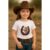 Camiseta Infantil Moda Cowgirl Estampada Cavalo Ferradura Unissex 100% Algodão