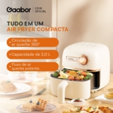 Gaabor – Fritadeira sem óleo – 1,4 litros – Timer – Pequena e conveniente – Fácil de operar – 900W – AF20M-YE01A