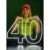 Número 40 Led Neon 50cm alt com CAIXA de MDF super resistente