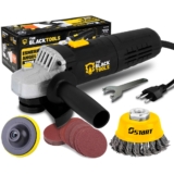 Esmerilhadeira Lixadeira Angular 4. 1/2 115m Com Escova 75mm E Suporte Velcro – The Black Tools