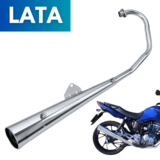 Escapamento Estralador Lata Titan Fan Start Cargo 160 2016 até 2024 Cromado