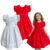 Vestido Fustão Algodão – Batizado, Eventos, Natal e Ano Novo