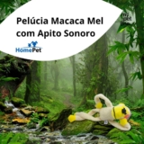 Brinquedo Pelúcia Macaca Mel Apito Sonoro – Tam. Único