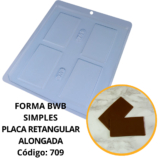 1~10 Forma Simples Placa Retangular Alongada 709 (E1) em Acetato BWB Para Bombom e Doces