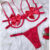 Conjunto Laço Lingerie Sexy Calcinha Fio Renda e Sutiã com Aro Luxo Sexy Sensual Dia dos Namorados