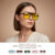 Óculos de Sol Retrô Fashion Armação Grande Lente Amarelo Azul Rosa Oncinha Masculino Feminino Top Model Influencers