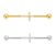Piercing Transversal de Titânio Cruz 3D com Zircônias Cravadas/ T107 CX 54