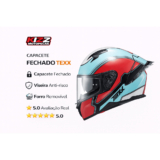 Capacete Fechado Texx Raptor Viseira Anti-Risco Forro Removível Compatível com Intercomunicador