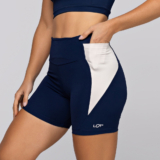 Short Fitness Poliamida Academia Feminino com Bolso Frame Alta Compressão