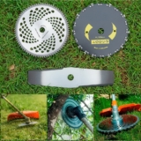 Lâminas Para Roçadeira Stihl Toyama Disco Corrente + Disco 80 Dentes + Lâmina 2 Pontas Faca