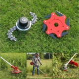 Kit 2 Lâminas De Corte Para Roçadeira Stihl Trimmer Corrente + Lâmina Canivete 6 Pontas 20mm