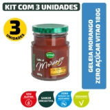 Kit Geleia Morango Zero Açúcar Vitao 180G – 3 Unidades