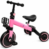 Bicicleta Equilíbrio 3 Em 1 Balance Triciclo Rosa