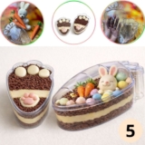 5 CAKE BOX PÁSCOA CENOURA C/ TAMPA (750 mL)  CRISTAL-  (BLUE STAR)