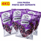 Kit Uva Passa 4kg ou 3Kg Preta Sem Semente – P&P