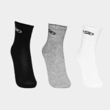Meia Olympikus Cano Médio Kit 3 Pares Masculina 81922